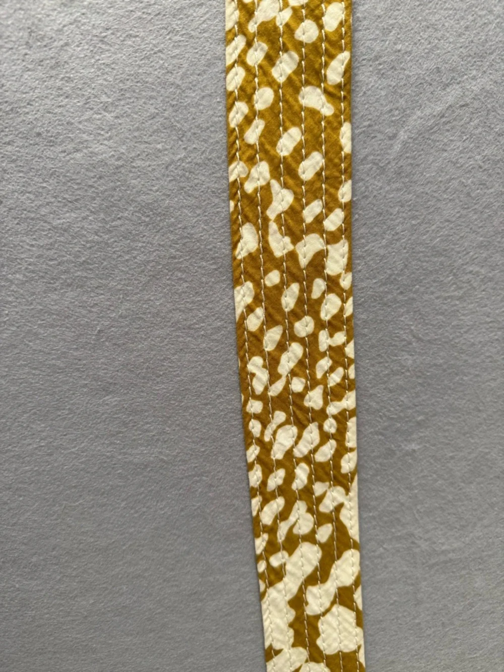 J. Crew Tan and White Quilted Cotton Belt with D Ring Buckle Vintage Boho - Picture 10 of 14